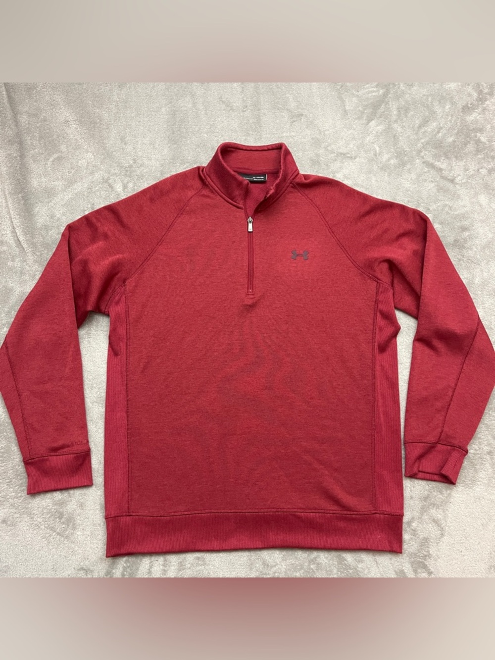 Under Armour Golf Men's XL Storm 1/4 Zip Sweater Fleece Coldgear Maroon